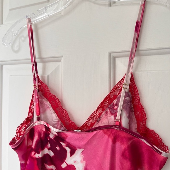NWT Linea Donatella Watercolor Floral Lace-Trim Cami M - Picture 7 of 10